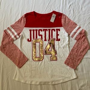 NWT Justice children’s long sleeve shirt